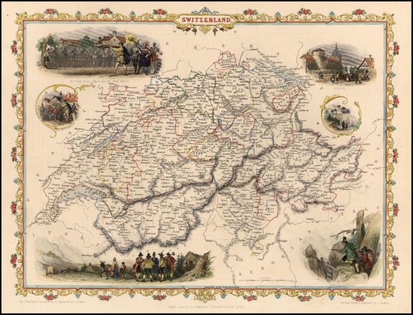 2-Europe and Switzerland Map By John Tallis