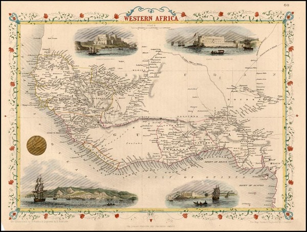 68-Africa and West Africa Map By John Tallis