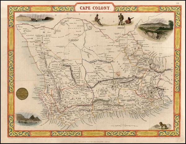 47-Africa and South Africa Map By John Tallis