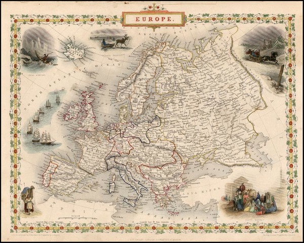 56-Europe and Europe Map By John Tallis