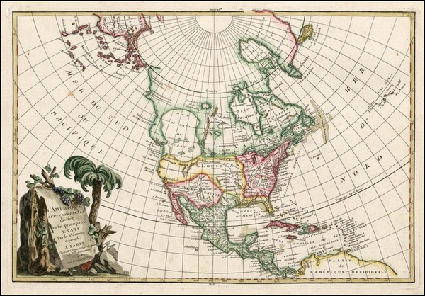 77-Alaska and North America Map By Jean Janvier