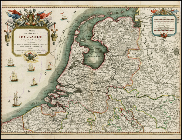 49-Netherlands and Germany Map By Pierre-Nicolas Buret de  Longchamps