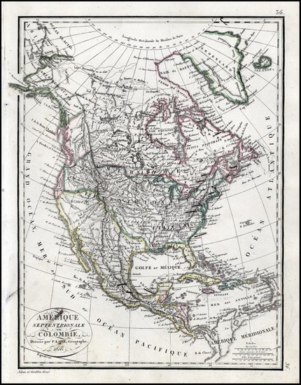 78-United States Map By Alexandre Emile Lapie