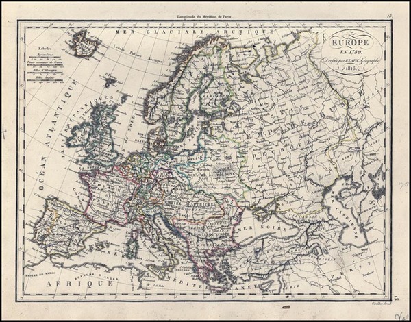 96-Europe and Europe Map By Alexandre Emile Lapie