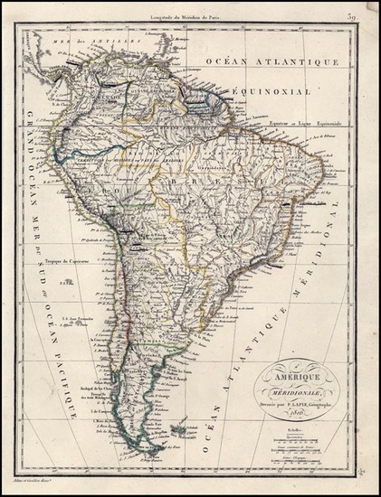 9-South America Map By Alexandre Emile Lapie