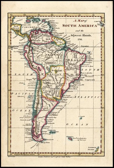 73-South America Map By Charles Dilly