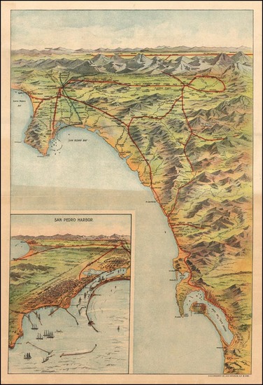 13-California Map By H.S. Crocker Co.