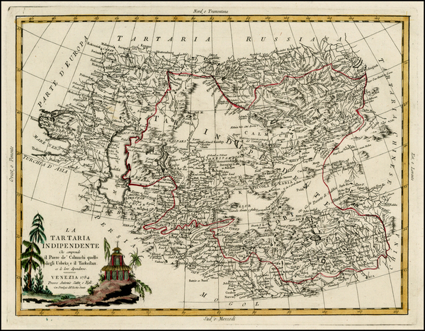 96-China, Central Asia & Caucasus and Russia in Asia Map By Antonio Zatta