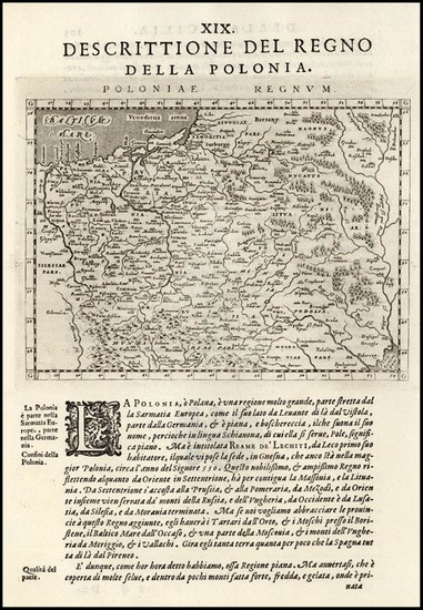 18-Europe and Poland Map By Giovanni Antonio Magini