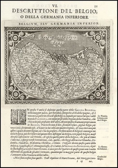 24-Europe, Netherlands and Germany Map By Giovanni Antonio Magini