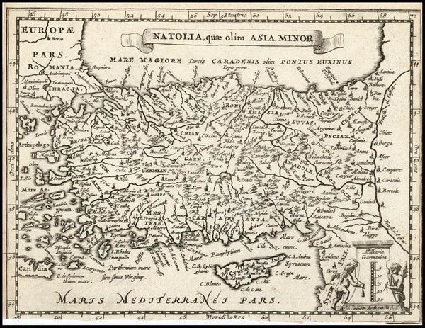 67-Europe, Turkey, Mediterranean, Asia, Turkey & Asia Minor and Balearic Islands Map By Philip