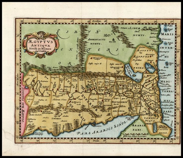 45-Africa, Egypt and North Africa Map By Jodocus Hondius - Mercator