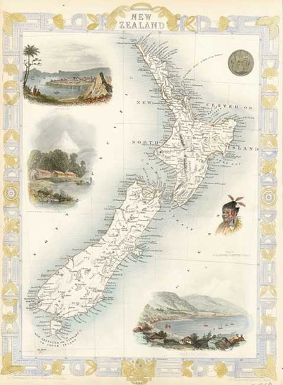 88-Australia & Oceania and New Zealand Map By John Tallis