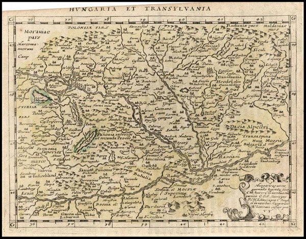 18-Europe, Hungary and Romania Map By Giovanni Antonio Magini