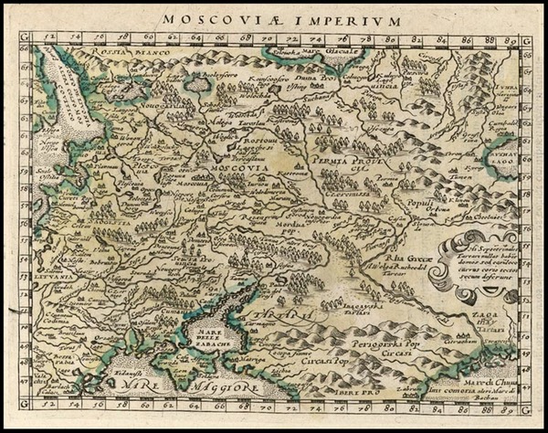 26-Europe and Russia Map By Giovanni Antonio Magini