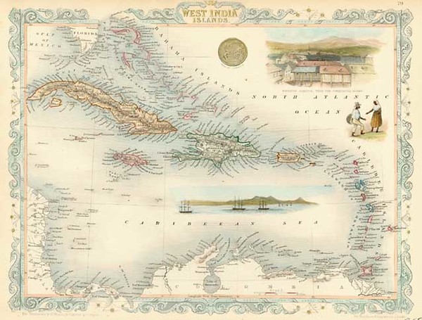 41-Caribbean Map By John Tallis