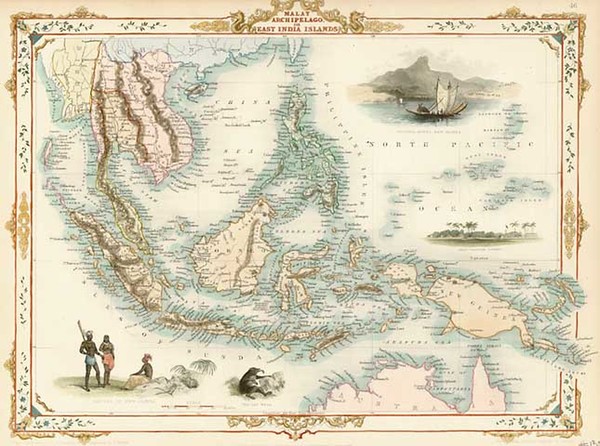 61-Asia, Southeast Asia and Philippines Map By John Tallis