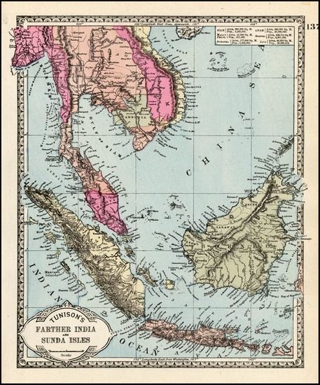 13-Asia and Southeast Asia Map By H.C. Tunison