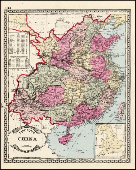 9-Asia and China Map By H.C. Tunison