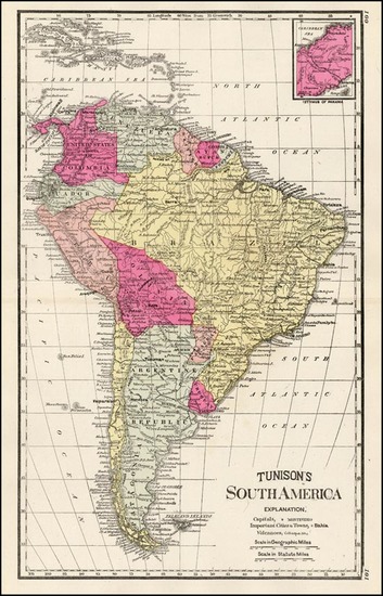 61-South America Map By H.C. Tunison