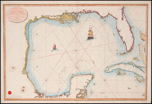 100-South, Southeast, Texas and Caribbean Map By Depot de la Marine