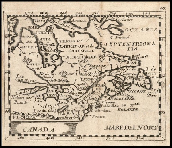 75-New England, Midwest and Canada Map By Johann Christoph Beer