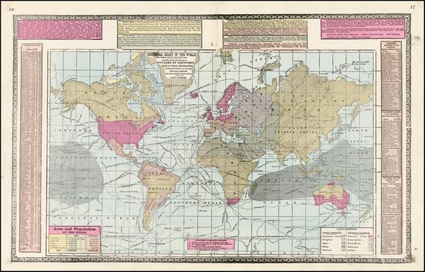 77-World, World and Curiosities Map By H.C. Tunison