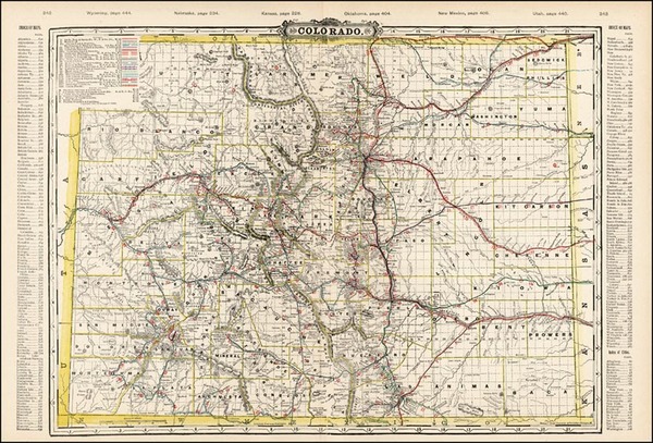 9-Southwest and Rocky Mountains Map By George F. Cram