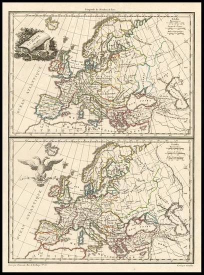 64-Europe and Europe Map By Conrad Malte-Brun