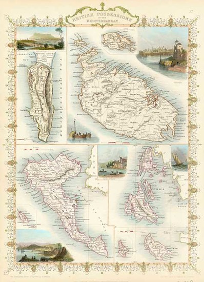 20-Europe, Mediterranean, Africa and Balearic Islands Map By John Tallis
