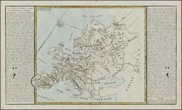 57-Europe and Europe Map By Jean Baptiste Louis Clouet