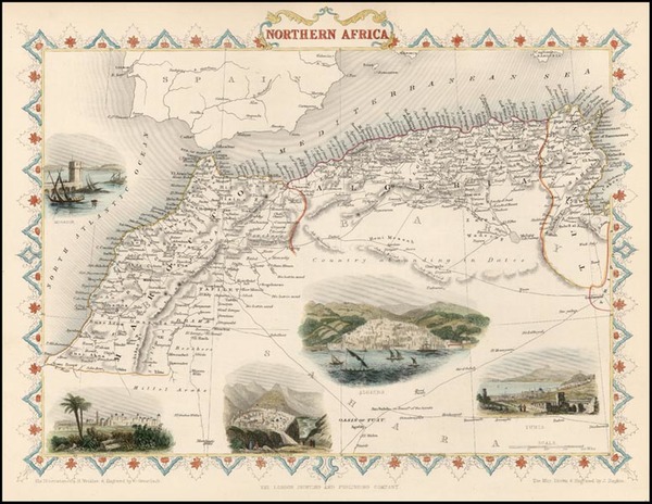 90-Africa and North Africa Map By John Tallis