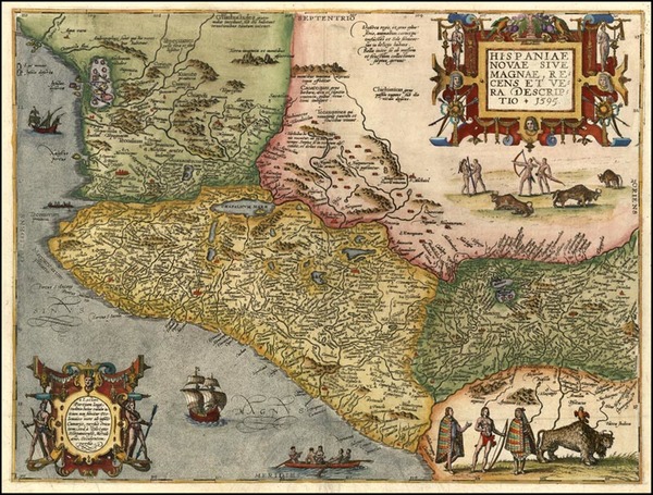 85-Mexico Map By Theodor De Bry