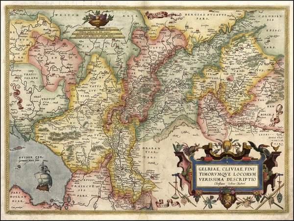 54-Europe and Netherlands Map By Abraham Ortelius