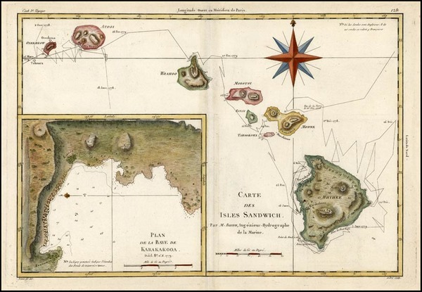 83-Hawaii, Australia & Oceania and Hawaii Map By Rigobert Bonne