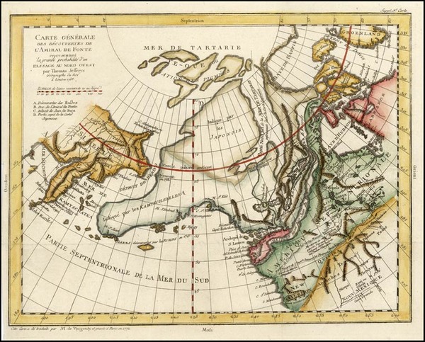 39-World, Polar Maps, North America and Canada Map By Denis Diderot / Didier Robert de Vaugondy