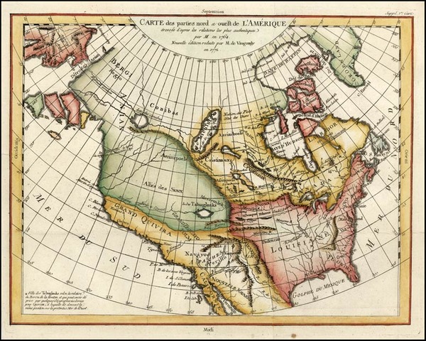 81-Alaska, North America and California Map By Denis Diderot / Didier Robert de Vaugondy