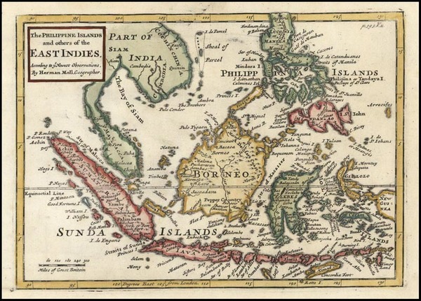 54-Asia, Southeast Asia and Philippines Map By Herman Moll