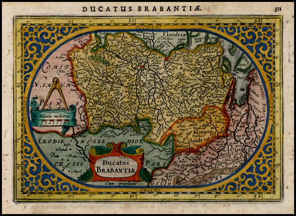 97-Netherlands Map By Jodocus Hondius - Gerhard Mercator