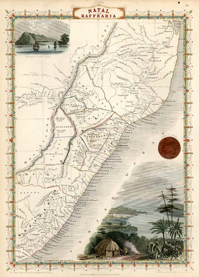 66-Africa, South Africa and East Africa Map By John Tallis