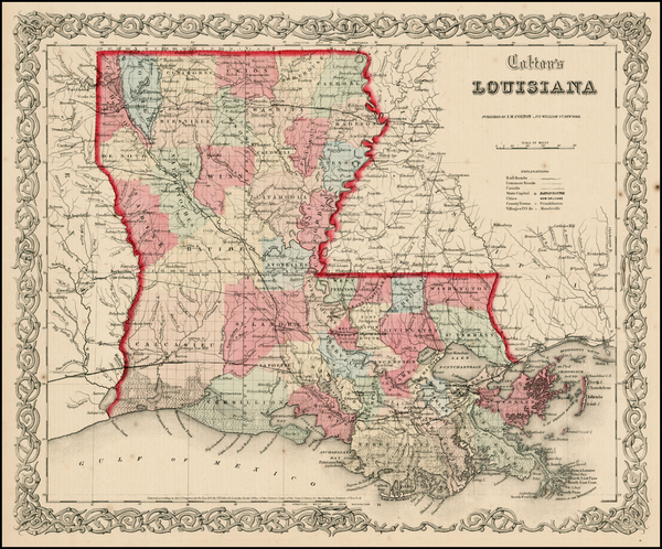 46-South Map By Joseph Hutchins Colton