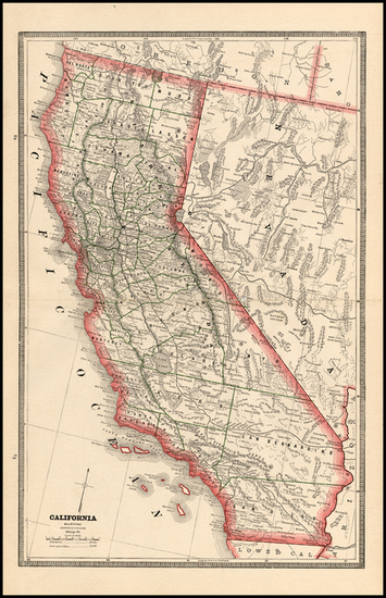 6-California Map By George F. Cram