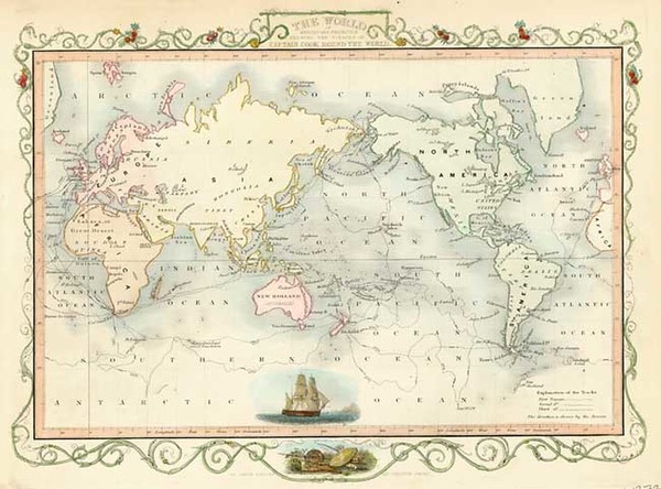 35-World and World Map By John Tallis