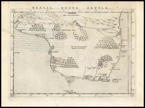 37-South America Map By Girolamo Ruscelli