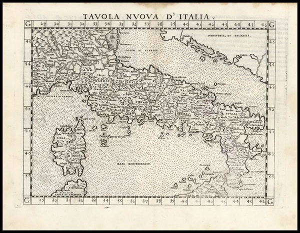 60-Europe and Italy Map By Girolamo Ruscelli