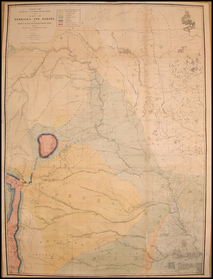 74-Plains and Rocky Mountains Map By Ferdinand Vandeveer Hayden / G.K. Warren