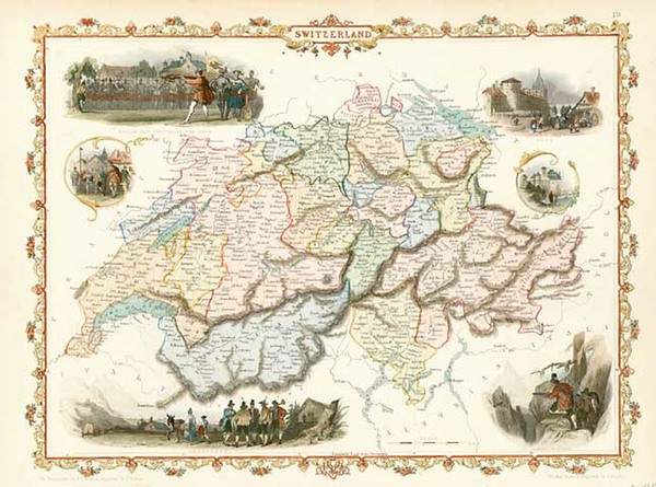 56-Europe and Switzerland Map By John Tallis