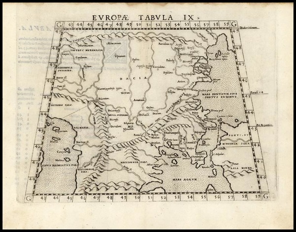 52-Europe, Balkans and Turkey Map By Girolamo Ruscelli