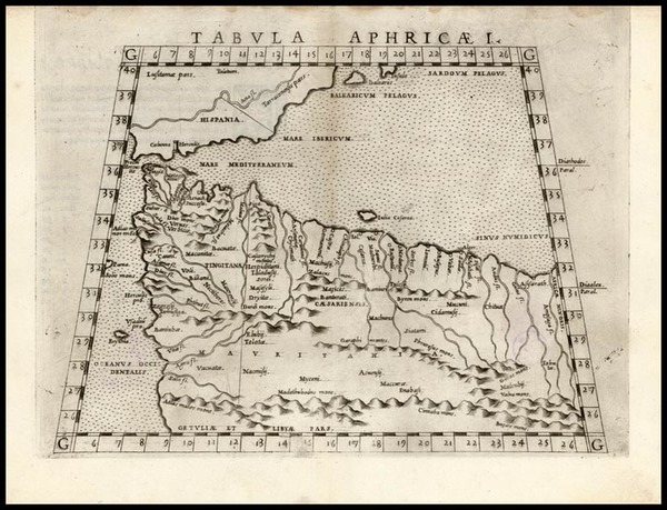 68-Africa and North Africa Map By Girolamo Ruscelli