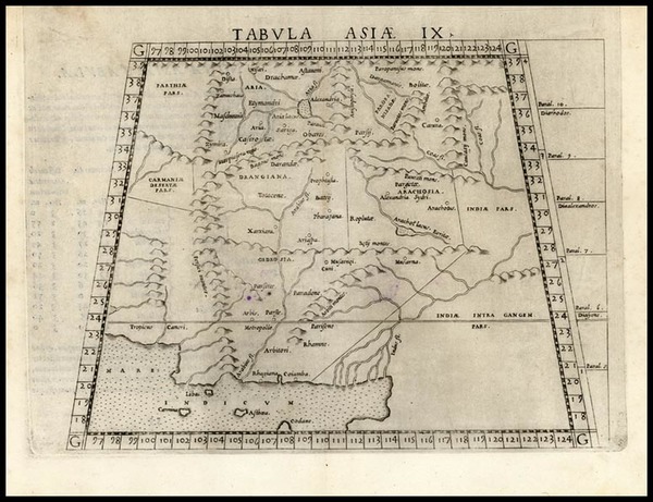 42-Asia, India and Central Asia & Caucasus Map By Girolamo Ruscelli